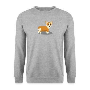 Corgi - Unisex Sweatshirt - salt & pepper - Front - Alina (178cm) & Michal (187cm)