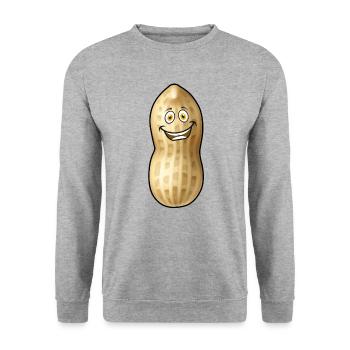 Peanut Nuts Emotion Drôle Happy Kids Bébé - Sweat-shirt Unisexe - gris chiné - Devant - Alina (178cm) & Michal (187cm)