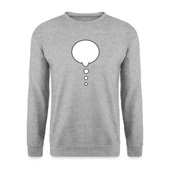 Thought Bubble Design - Unisex Sweatshirt - salt & pepper - Front - Alina (178cm) & Michal (187cm)