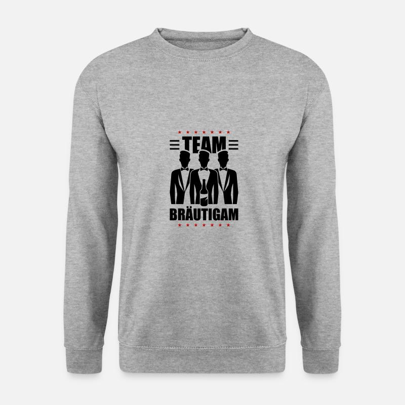 Hochzeit Bräutigam Junggesellenabschied - Unisex Pullover - Weißgrau meliert