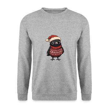 Bande dessinée de Noël Raven Crow - Sweat-shirt Unisexe - gris chiné - Devant - Alina (178cm) & Michal (187cm)