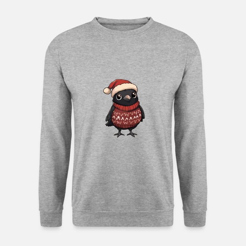Raven Crow Christmas Comic - Unisex Sweatshirt - salt & pepper