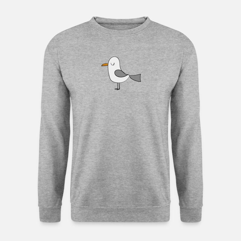 Möwe - Unisex Pullover - Weißgrau meliert