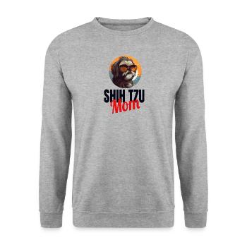 Shih Tzu Löwenhunde Chrysanthemenhund Shih Tzu - Unisex Pullover - Weißgrau meliert - Vorne - Alina (178cm) & Michal (187cm)