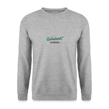Weekend everyday - Unisex Pullover - Weißgrau meliert - Vorne - Alina (178cm) & Michal (187cm)