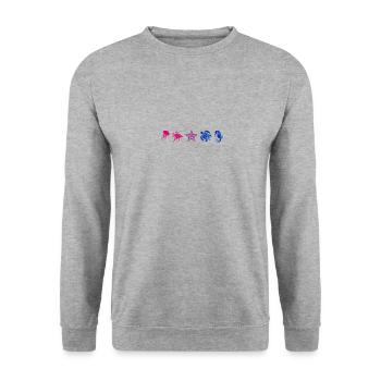 Subtil Pride Sea Creatures Beach Plage Été - Sweat-shirt Unisexe - gris chiné - Devant - Alina (178cm) & Michal (187cm)
