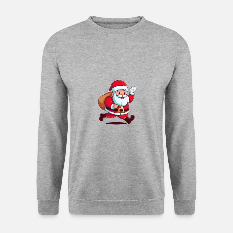 Santa - Unisex Pullover - Weißgrau meliert