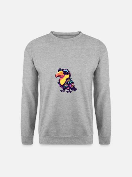 Toucan Bird Comic Holiday - Unisex Sweatshirt - salt & pepper