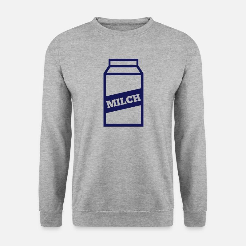 Milch - Unisex Pullover - Weißgrau meliert