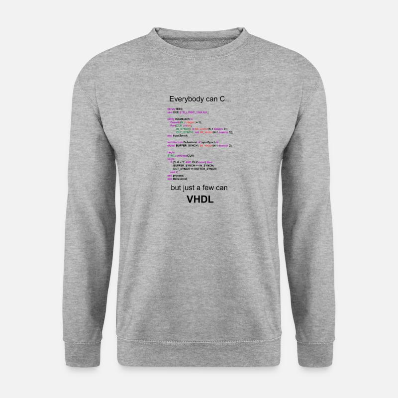 VHDL - Unisex Pullover - Weißgrau meliert