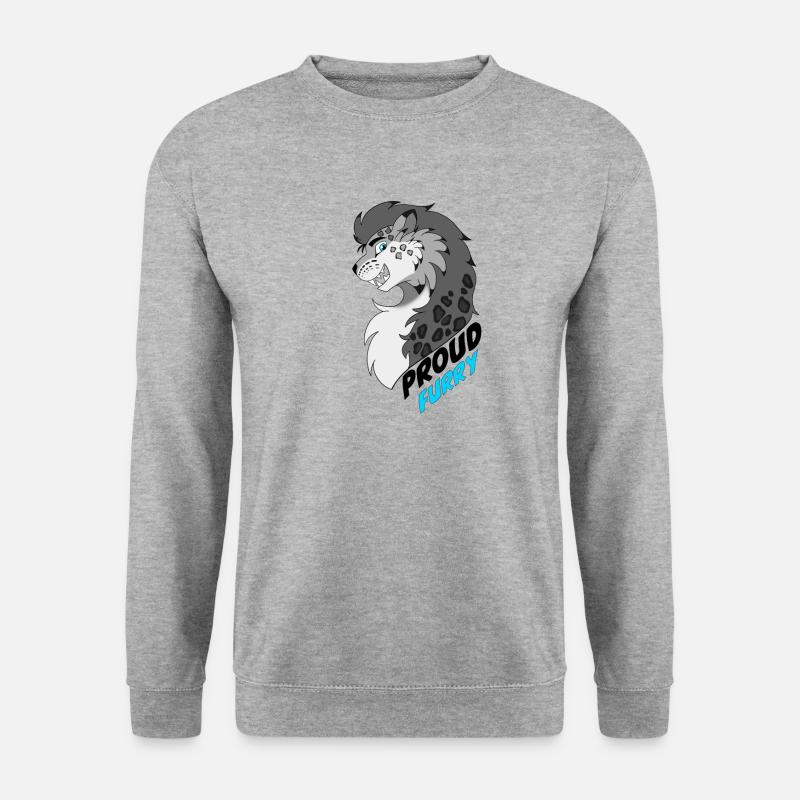 Stolzer Pelz - Unisex Pullover - Weißgrau meliert