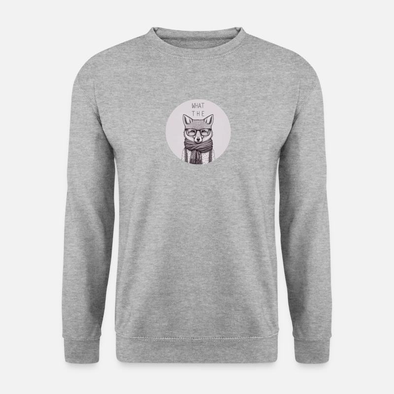 What the Fox - Unisex Pullover - Weißgrau meliert