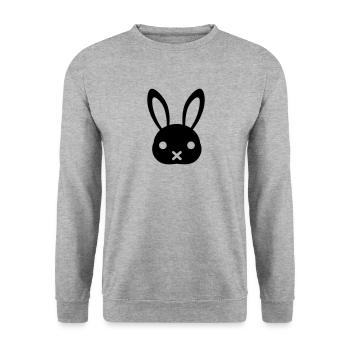 rabbit - Unisex Sweatshirt - salt & pepper - Front - Alina (178cm) & Michal (187cm)