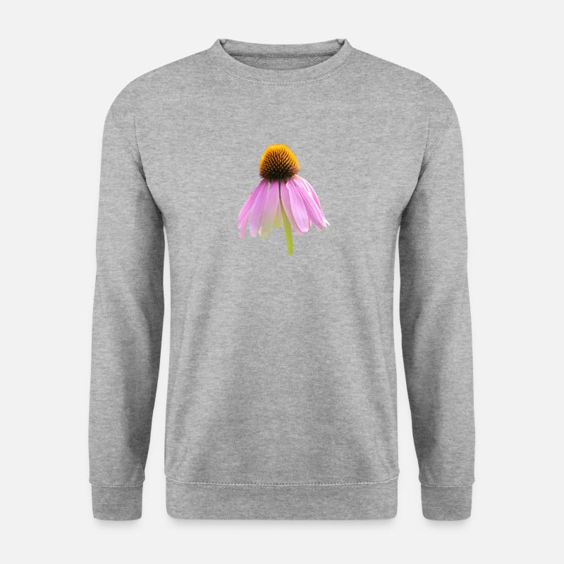 Sonnenhut coneflower - Unisex Pullover - Weißgrau meliert