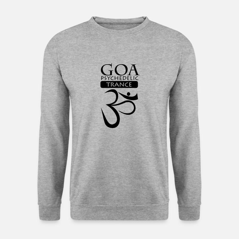 Goa Psychedelic Trance Logo - Unisex Pullover - Weißgrau meliert