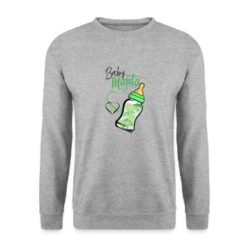 Baby mojito - Sweat-shirt Unisexe - gris chiné - Devant - Alina (178cm) & Michal (187cm)