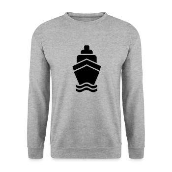 Schiff - Unisex Pullover - Weißgrau meliert - Vorne - Alina (178cm) & Michal (187cm)