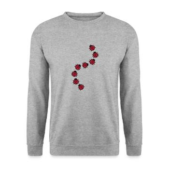 Ladybug - Unisex Sweatshirt - salt & pepper - Front - Alina (178cm) & Michal (187cm)