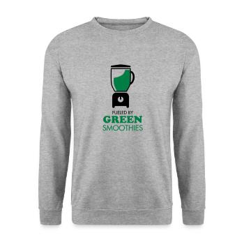 Fueled By Green Smoothies - Unisex Sweatshirt - salt & pepper - Front - Alina (178cm) & Michal (187cm)
