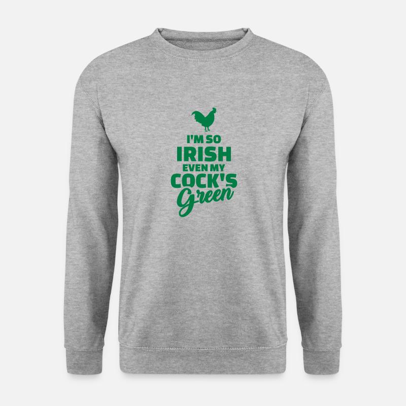 Irish cock - Unisex Pullover - Weißgrau meliert
