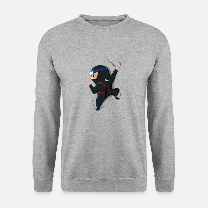 Ninja - Unisex Pullover - Weißgrau meliert