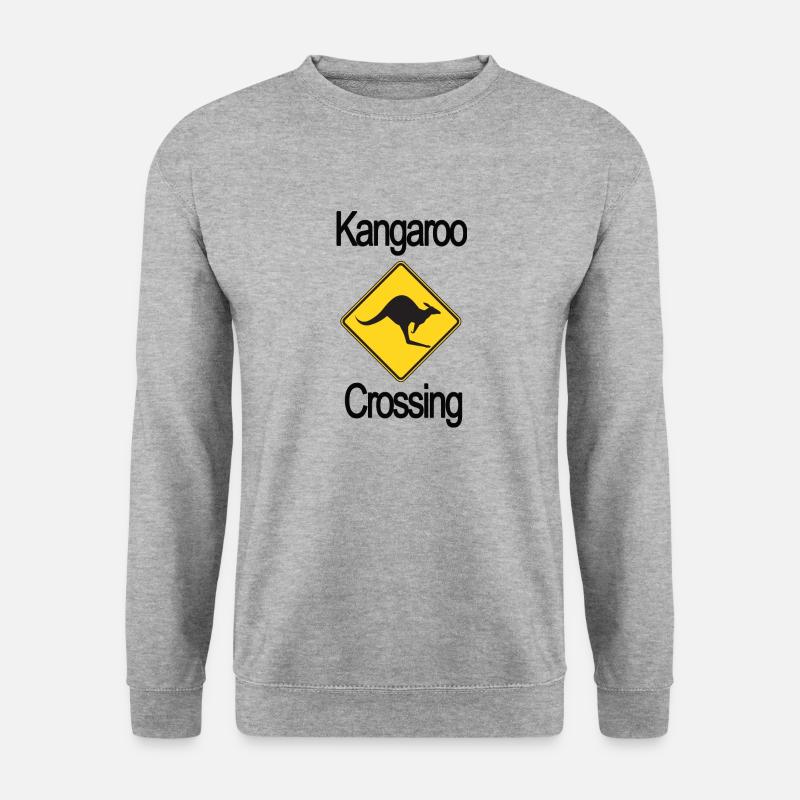 kangaroo - Unisex Pullover - Weißgrau meliert