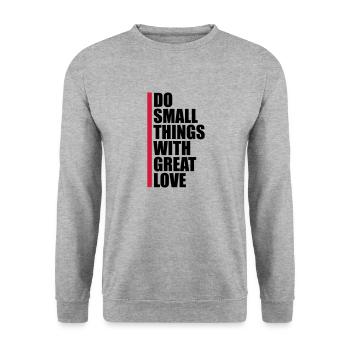 Quote do small things - Unisex Sweatshirt - salt & pepper - Front - Alina (178cm) & Michal (187cm)