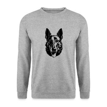 Belgian Shepherd - Unisex Sweatshirt - salt & pepper - Front - Alina (178cm) & Michal (187cm)