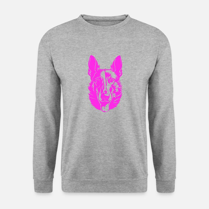 Malinois - Unisex Pullover - Weißgrau meliert
