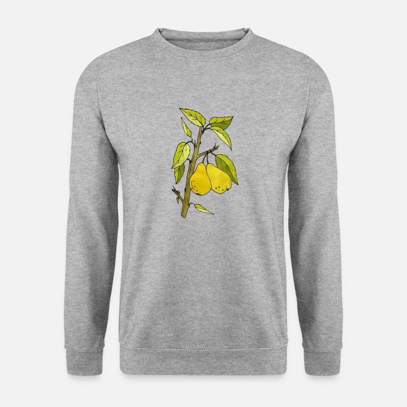 Birnen - Unisex Pullover - Weißgrau meliert