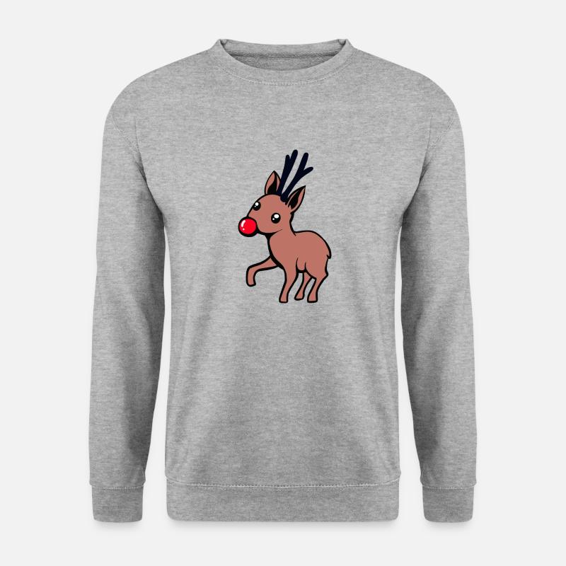 Baby Rentier - Unisex Pullover - Weißgrau meliert
