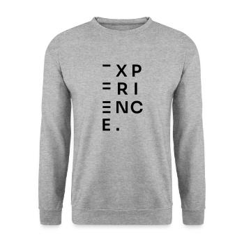 EXPERIENCE - Unisex Sweatshirt - salt & pepper - Front - Alina (178cm) & Michal (187cm)