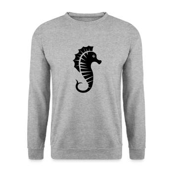 Sea horse - Unisex Sweatshirt - salt & pepper - Front - Alina (178cm) & Michal (187cm)