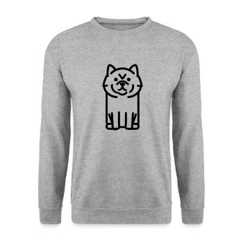 Chien - Sweat-shirt Unisexe - gris chiné - Devant - Alina (178cm) & Michal (187cm)