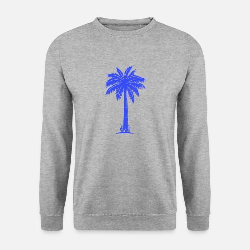 palme silhouette - Unisex Pullover - Weißgrau meliert