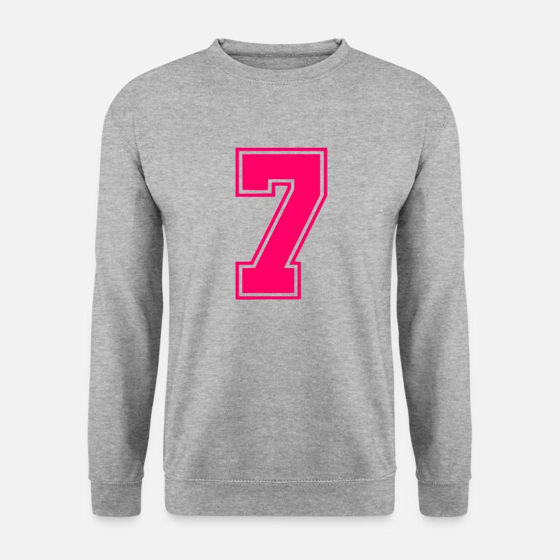 7 - Unisex Pullover - Weißgrau meliert