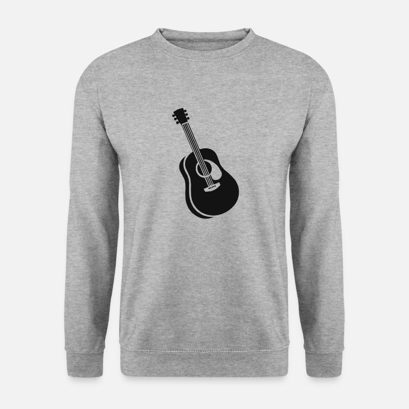 gitarre - Unisex Pullover - Weißgrau meliert