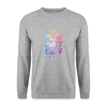 Prag Party Crew - Unisex Pullover - Weißgrau meliert - Vorne - Alina (178cm) & Michal (187cm)