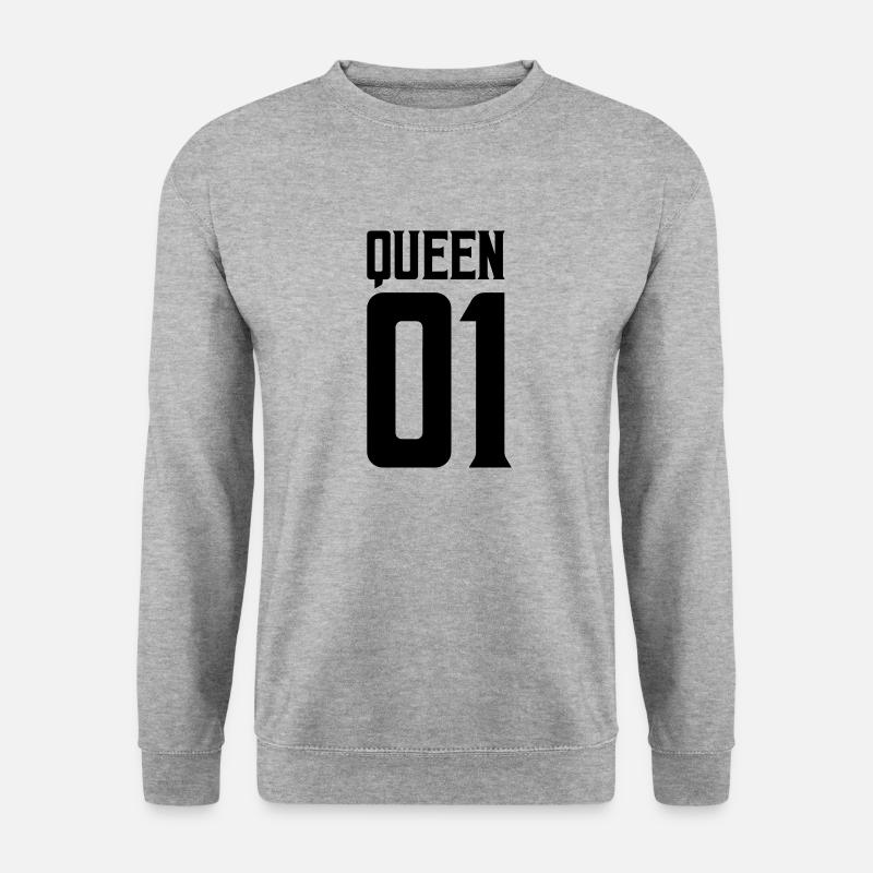 queen 01 - Unisex Pullover - Weißgrau meliert