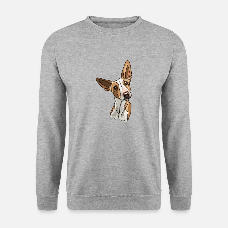 Podenco - Unisex Pullover - Weißgrau meliert
