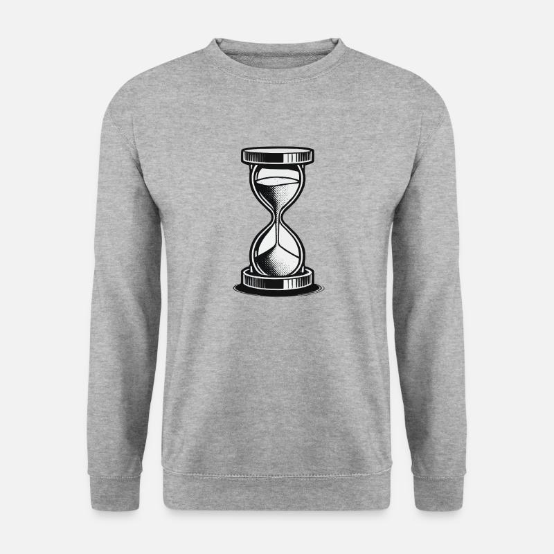 sanduhr - Unisex Pullover - Weißgrau meliert