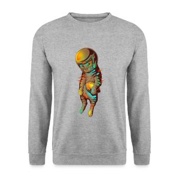 JAKE DE ARTIST SHOP - Sweat-shirt Unisexe - gris chiné - Devant - Alina (178cm) & Michal (187cm)