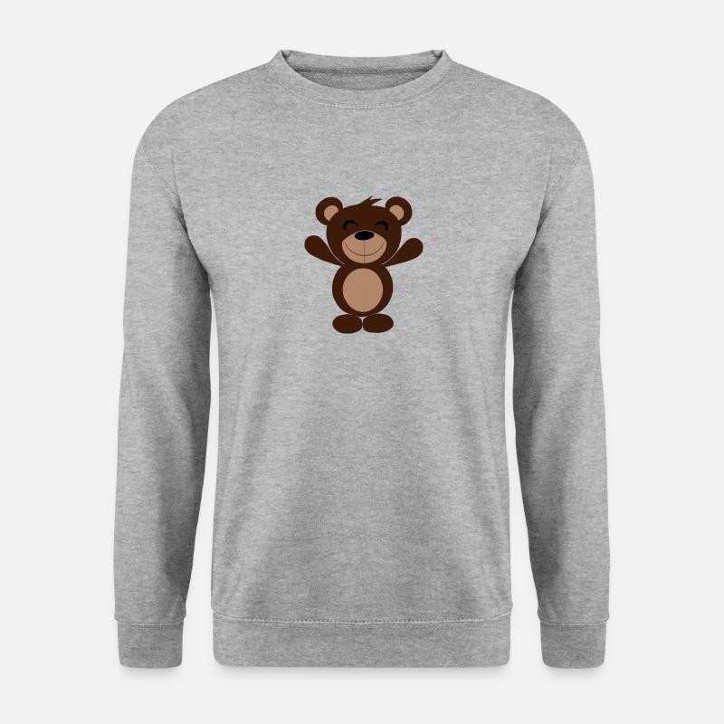 Friendly cuddly teddy - Unisex Sweatshirt - salt & pepper