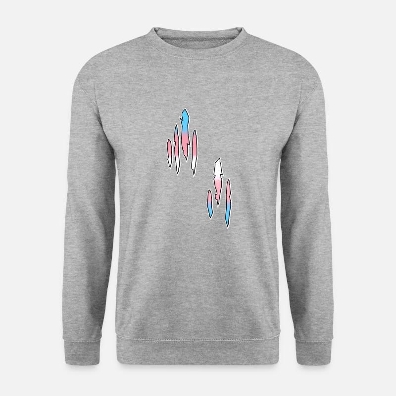 Trans Pride, Lgbtq - Unisex Pullover - Weißgrau meliert