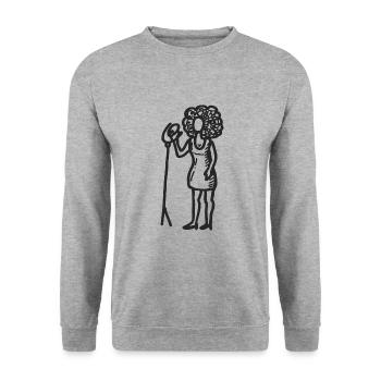 Chanteuse chanteuse - Sweat-shirt Unisexe - gris chiné - Devant - Alina (178cm) & Michal (187cm)