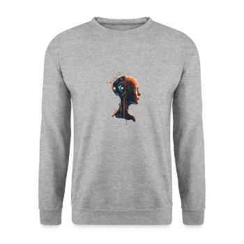 EHAI - Awareness - Unisex Sweatshirt - salt & pepper - Front - Alina (178cm) & Michal (187cm)