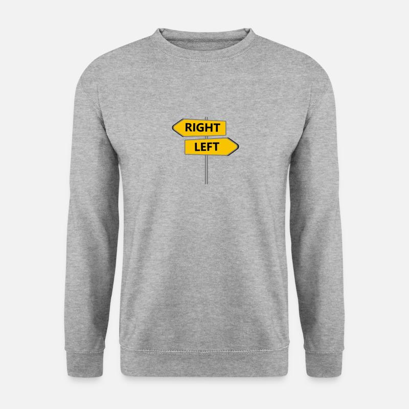 RECHTS LINKS - Unisex Pullover - Weißgrau meliert