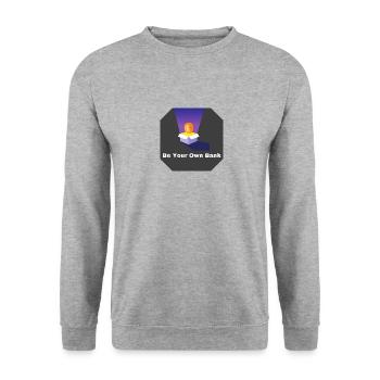Soyez votre propre banque - Sweat-shirt Unisexe - gris chiné - Devant - Alina (178cm) & Michal (187cm)