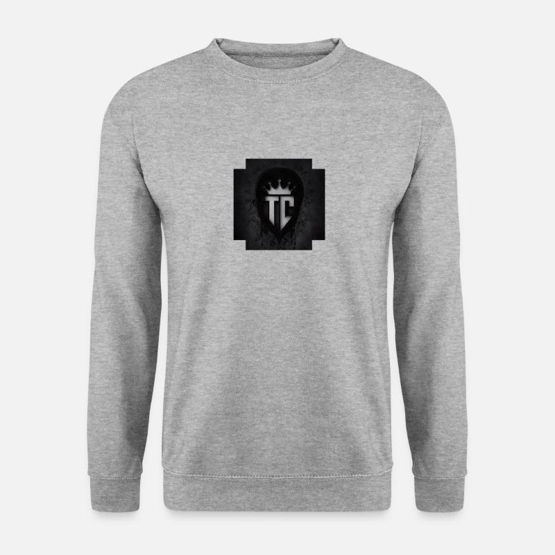 Tc Logo 👑 - Unisex Pullover - Weißgrau meliert