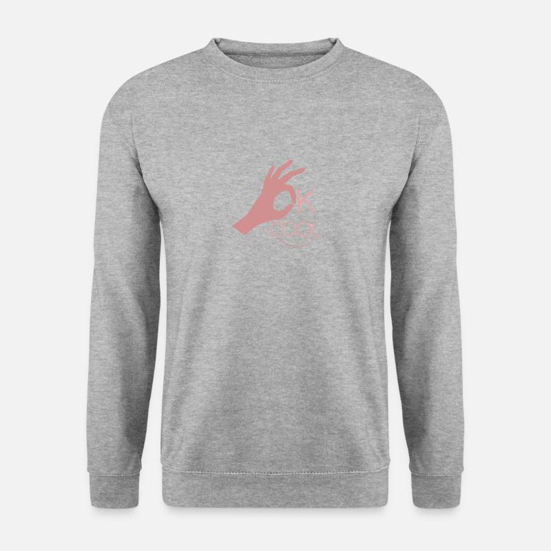 ok cool - Unisex Pullover - Weißgrau meliert